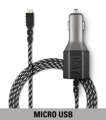 Dual USB Car Charger - with 6' Micro USB Cable - DSP