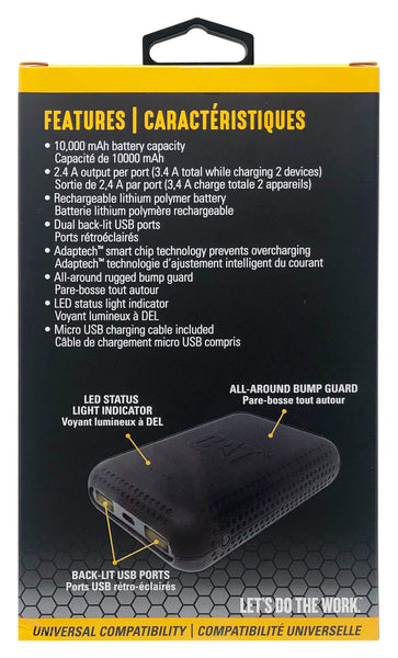 Bloc d'alimentation robuste - 10000 mAh - DSP