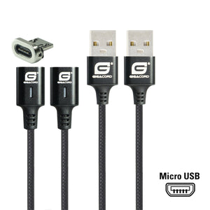 CABLE AIMANT MICRO USB 3 'GIGACORD - NOIR 2PK - DSP